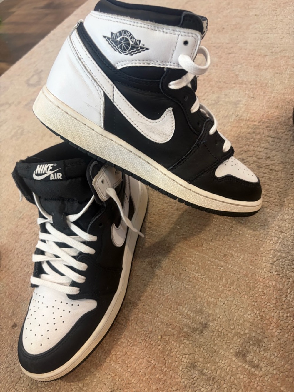 Jordan Men's High-Top Sneakers in Black and White